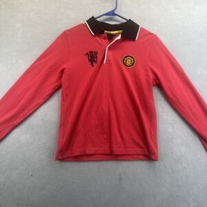 Manchester United 10 Polo Long Sleeve Shirt 12A Licensed Manchester U 12